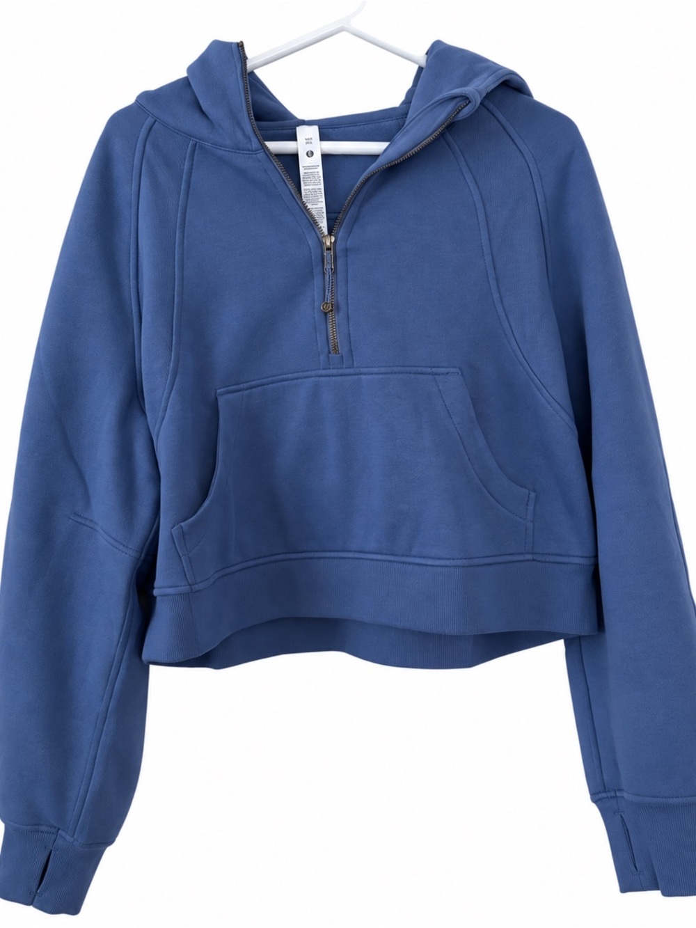 lululemon athletica Blue Quarter-Zip Hooded Pullover
